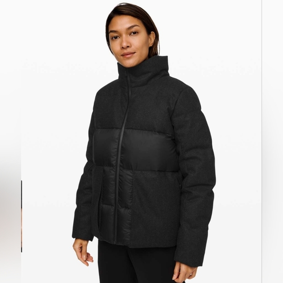 NWT Lululemon Winter Chill Wool jacket, black, size 8 - Picture 8 of 10